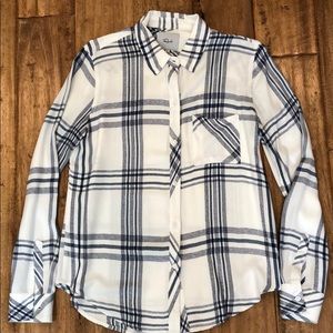 Rails blouse, blue & white, size Small, worn once